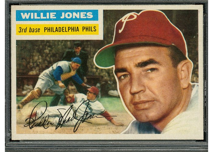 1956 Topps #127 Willie Jones, Philadelphia Phillies (front)