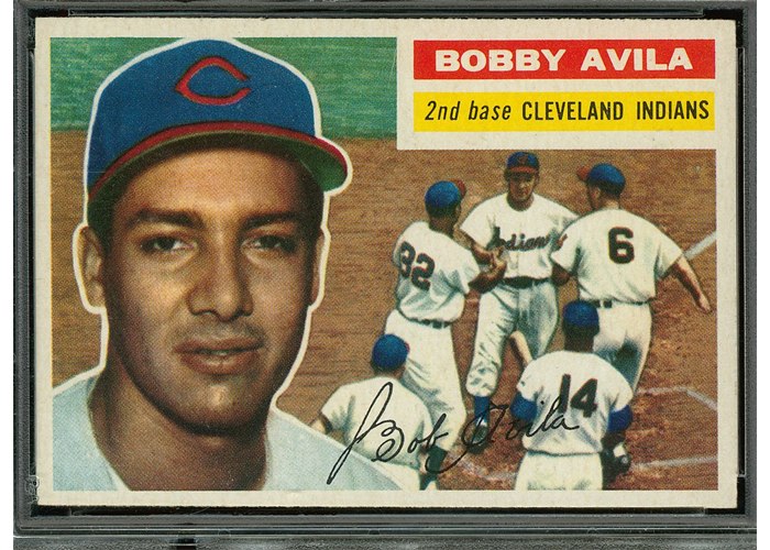 1956 Topps #132 Bobby Avila, Cleveland Indians (front)