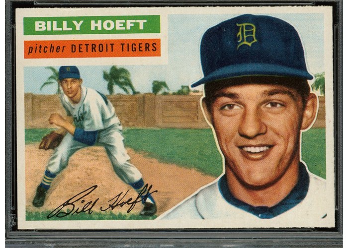 1956 Topps #152 Billy Hoeft, Detroit Tigers (front)