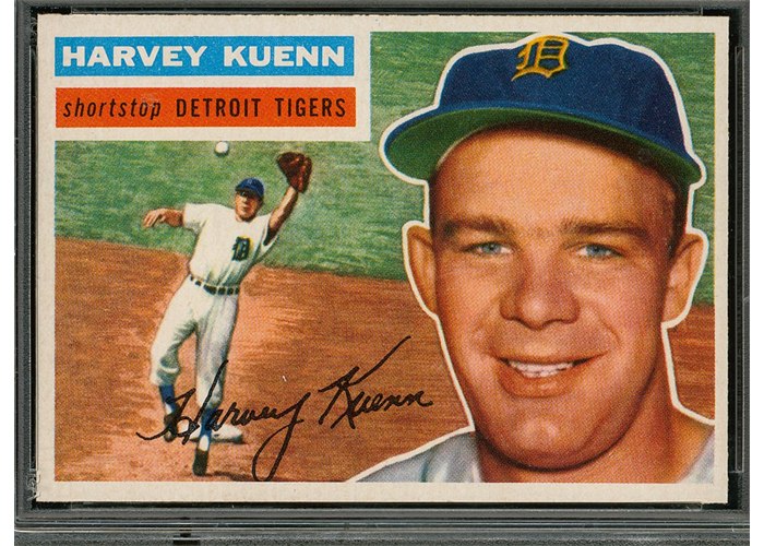 1956 Topps #155 Harvey Kuenn, Detroit Tigers (front)