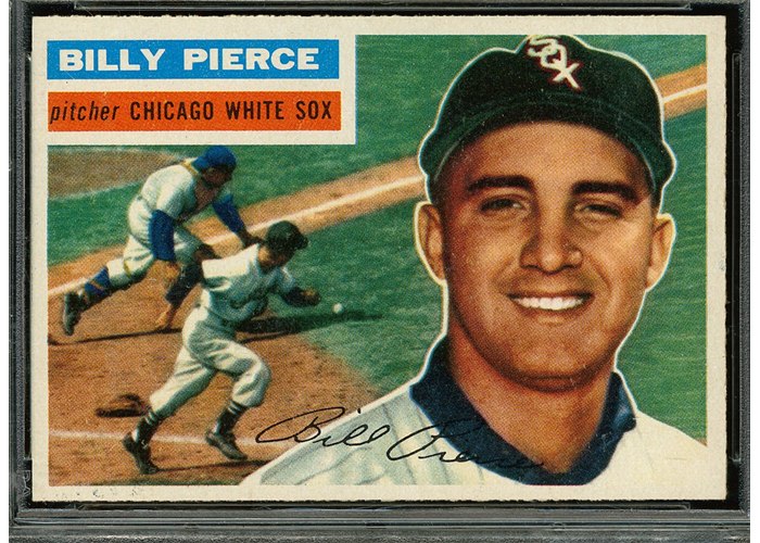 1956 Topps #160 Billy Pierce, Chicago White Sox (front)