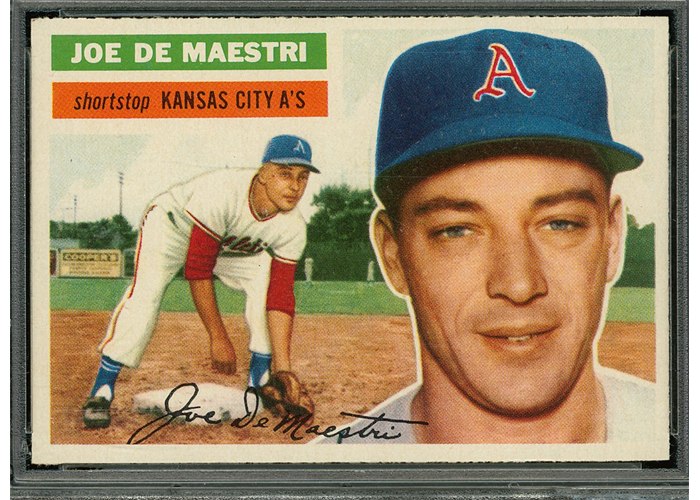 1956 Topps #161 Joe DeMaestri, Kansas City Athletics (front)