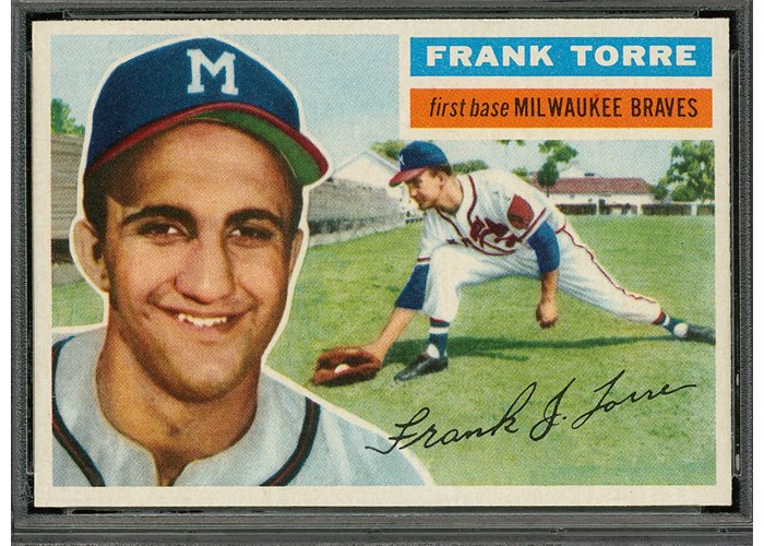 1956 Topps #172 Frank Torre, Milwaukee Braves (front)