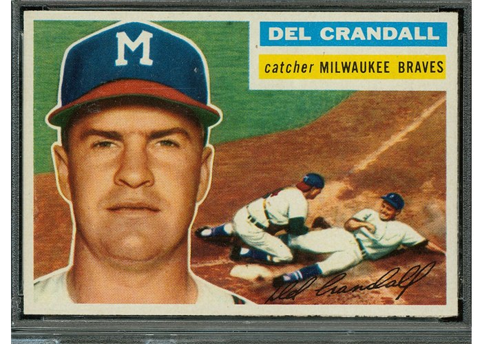 1956 Topps #175 Del Crandall, Milwaukee Braves (front)