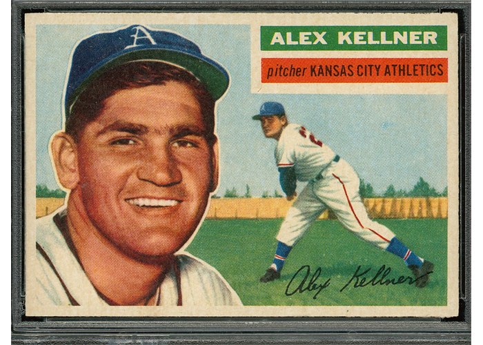 1956 Topps #176 Alex Kellner, Kansas City Athletics (front)