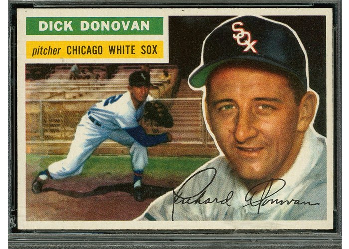 1956 Topps #18 Dick Donovan, Chicago White Sox (front)