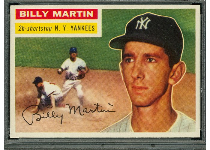 1956 Topps #181 Billy Martin, New York Yankees (front)
