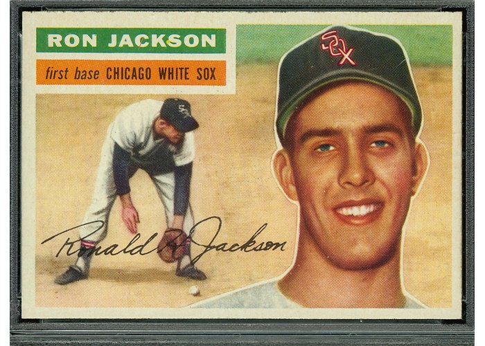 1956 Topps #186 Ron Jackson, Chicago White Sox (front)