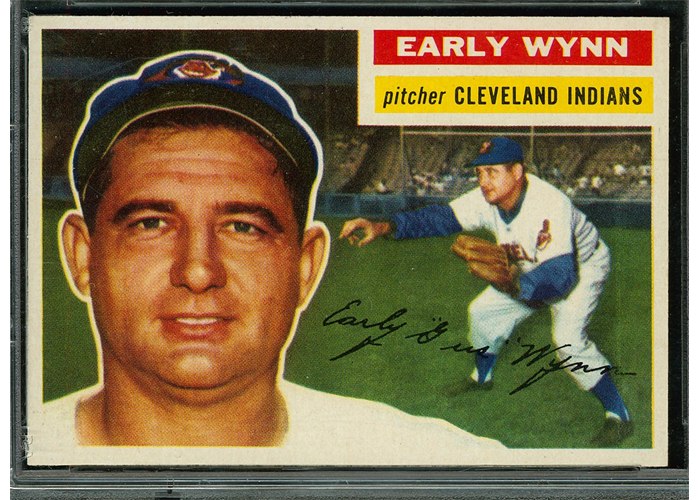 1956 Topps #187 Early Wynn, Cleveland Indians (front)