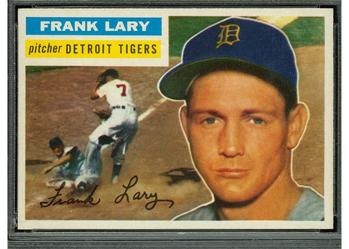 1956 Topps #191 Frank Lary, Detroit Tigers (front)