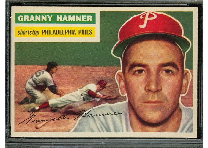 1956 Topps #197 Granny Hamner, Philadelphia Phillies (front)