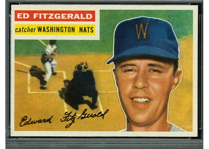 1956 Topps #198 Ed Fitz Gerald, Washington Nationals (front)