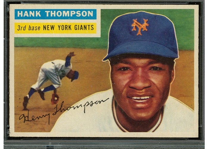 1956 Topps #199 Hank Thompson, New York Giants (front)