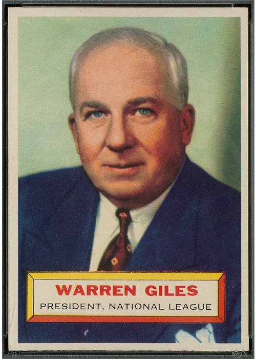 1956 Topps #2 Warren Giles (front)
