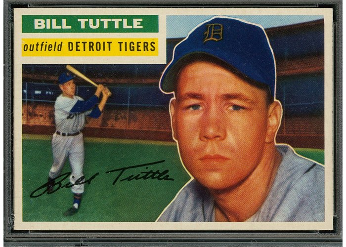 1956 Topps #203 Bill Tuttle, Detroit Tigers (front)