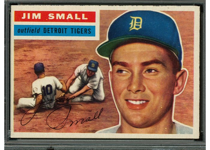 1956 Topps #207 Jim Small, Detroit Tigers (front)