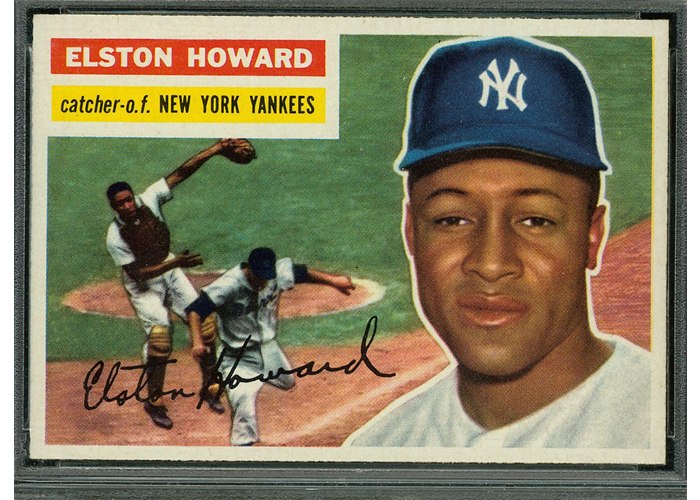 1956 Topps #208 Elston Howard, New York Yankees (front)