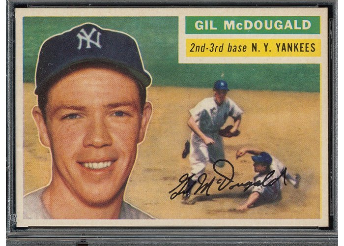 1956 Topps #225 Gil McDougald, New York Yankees (front)