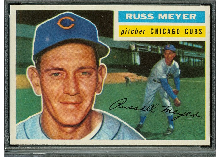 1956 Topps #227 Russ Meyer, Chicago Cubs (front)