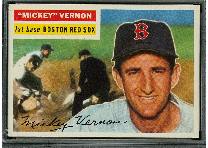 1956 Topps #228 Mickey Vernon, Boston Red Sox (front)