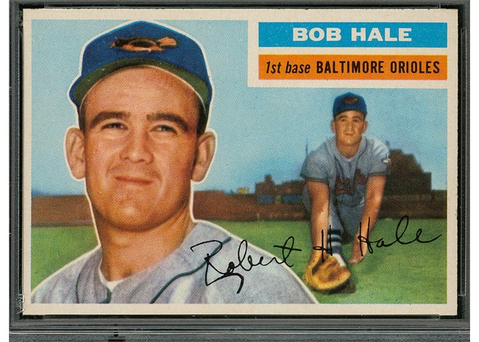 1956 Topps #231 Bob Hale, Baltimore Orioles (front)