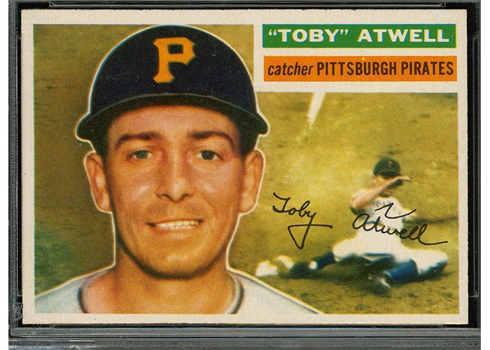 1956 Topps #232 Toby Atwell, Pittsburgh Pirates (front)