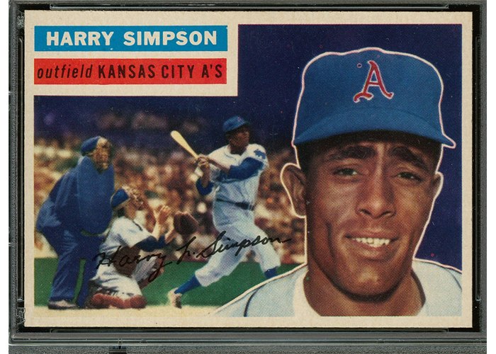 1956 Topps #239 Harry Simpson, Kansas City Athletics (front)