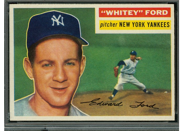 1956 Topps #240 Whitey Ford, New York Yankees (front)