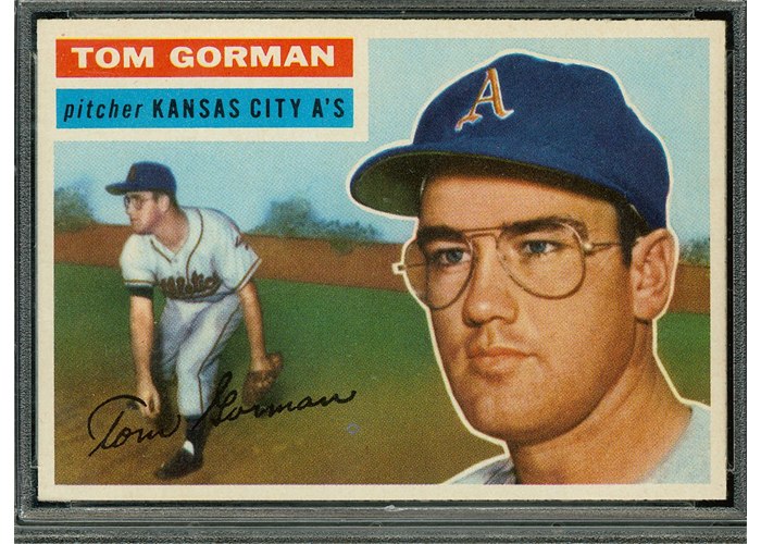 1956 Topps #246 Tom Gorman, Kansas City Athletics (front)