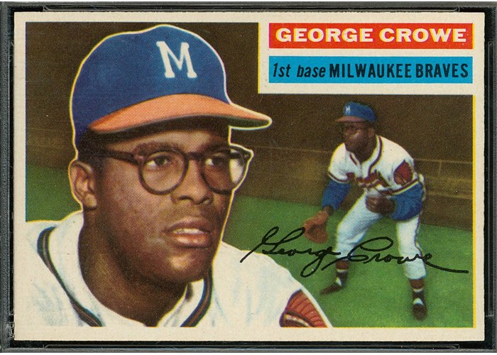 1956 Topps #254 George Crowe, Milwaukee Braves (front)