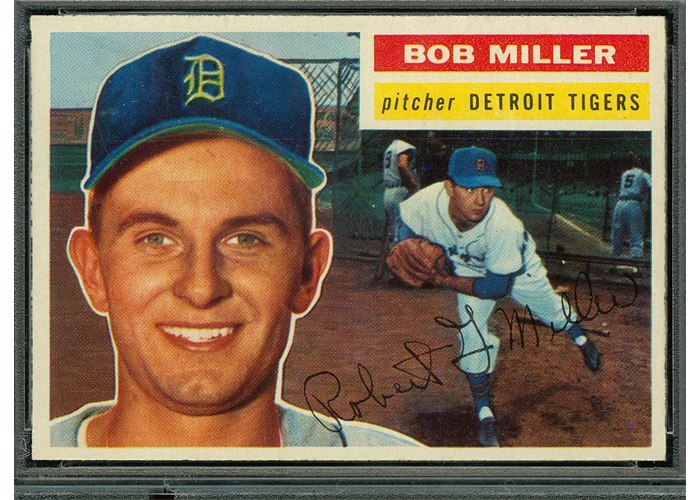 1956 Topps #263 Bob Miller, Detroit Tigers (front)
