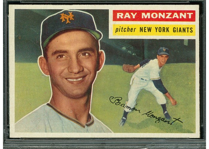 1956 Topps #264 Ray Monzant, New York Giants (front)