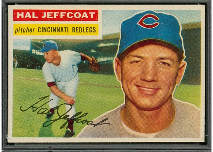 1956 Topps #289 Hal Jeffcoat, Cincinnati Redlegs (front)