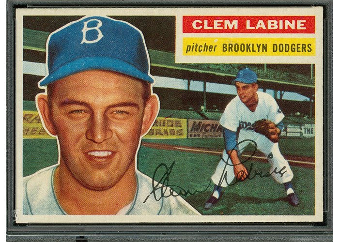 1956 Topps #295 Clem Labine, Brooklyn Dodgers (front)