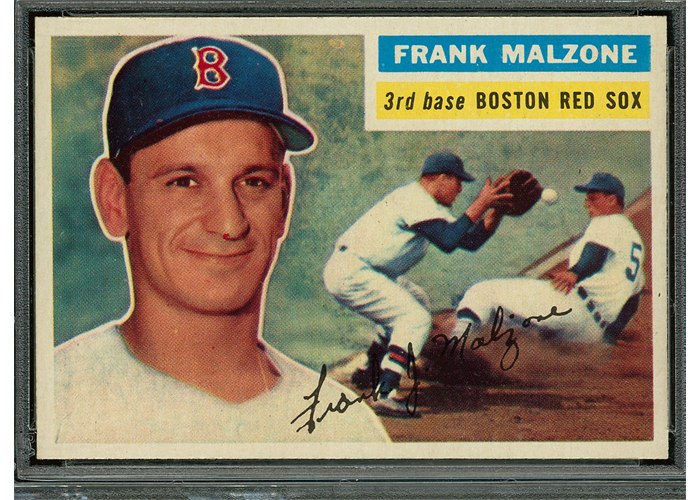 1956 Topps #304 Frank Malzone, Boston Red Sox (front)