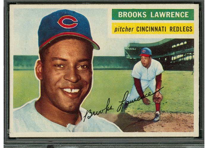 1956 Topps #305 Brooks Lawrence, Cincinnati Redlegs (front)