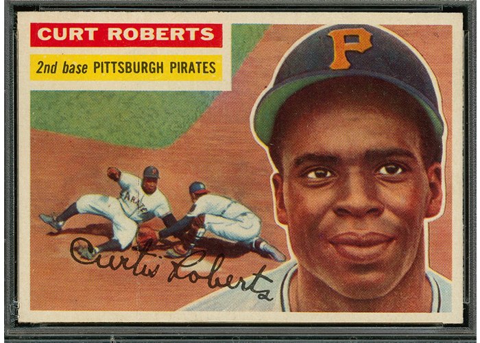 1956 Topps #306 Curt Roberts, Pittsburgh Pirates (front)