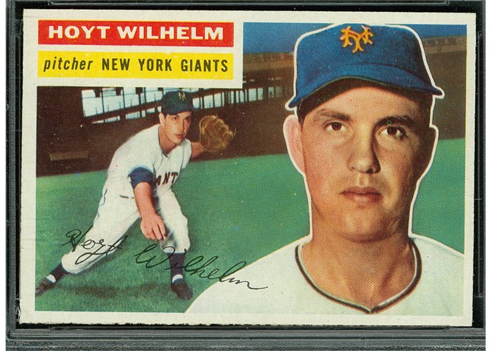 1956 Topps #307 Hoyt Wilhelm, New York Giants (front)
