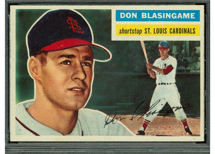 1956 Topps #309 Don Blasingame, St. Louis Cardinals (front)