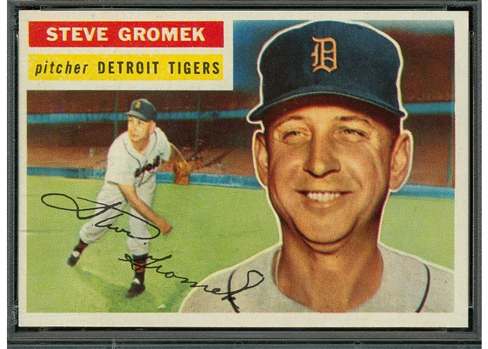 1956 Topps #310 Steve Gromek, Detroit Tigers (front)