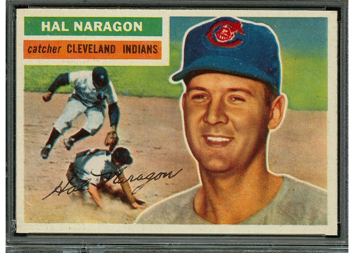 1956 Topps #311 Hal Naragon, Cleveland Indians (front)