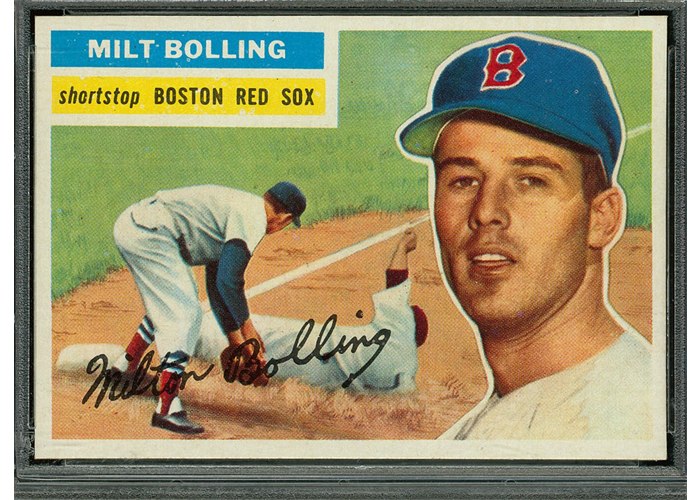 1956 Topps #315 Milt Bolling, Boston Red Sox (front)