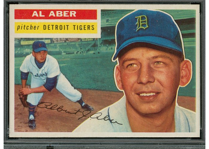 1956 Topps #317 Al Aber, Detroit Tigers (front)