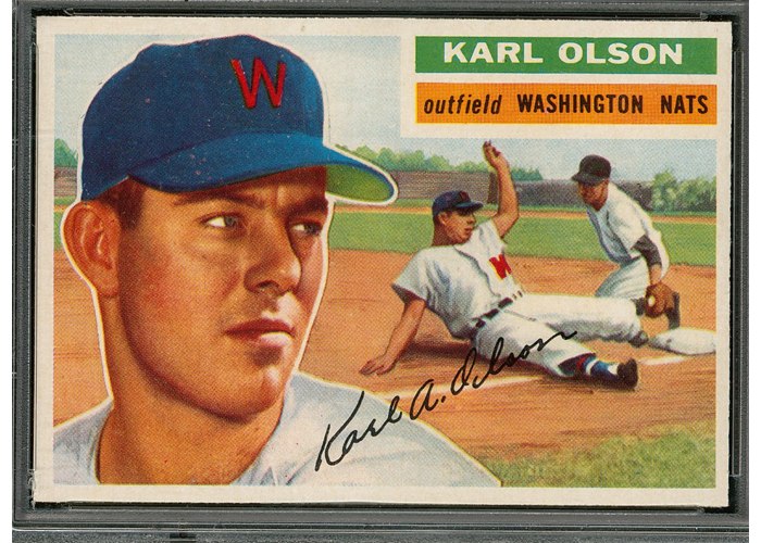 1956 Topps #322 Karl Olson, Washington Nationals (front)