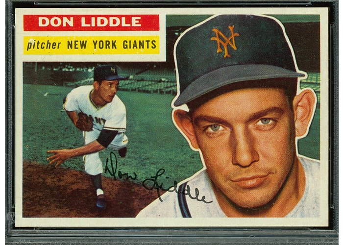 1956 Topps #325 Don Liddle, New York Giants (front)