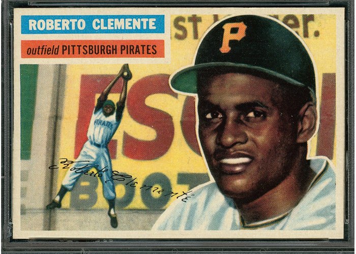 1956 Topps #33 Roberto Clemente, Pittsburgh Pirates (front)