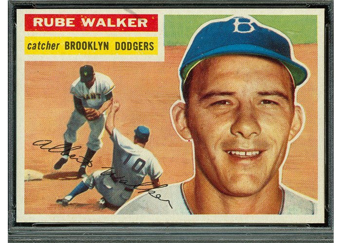 1956 Topps #333 Rube Walker, Brooklyn Dodgers (front)