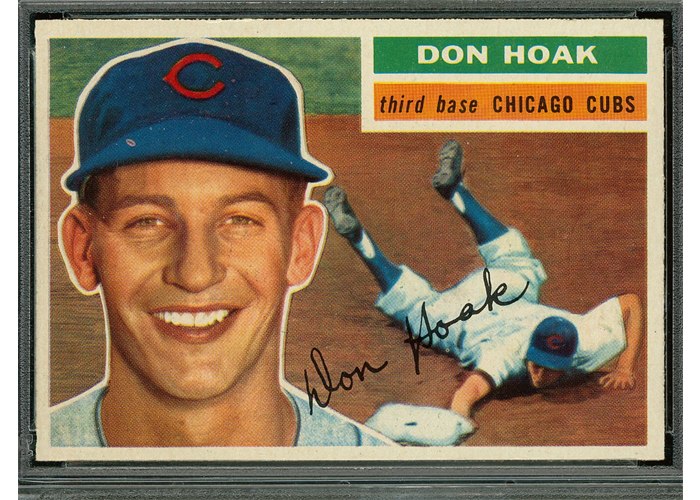 1956 Topps #335 Don Hoak, Chicago Cubs (front)