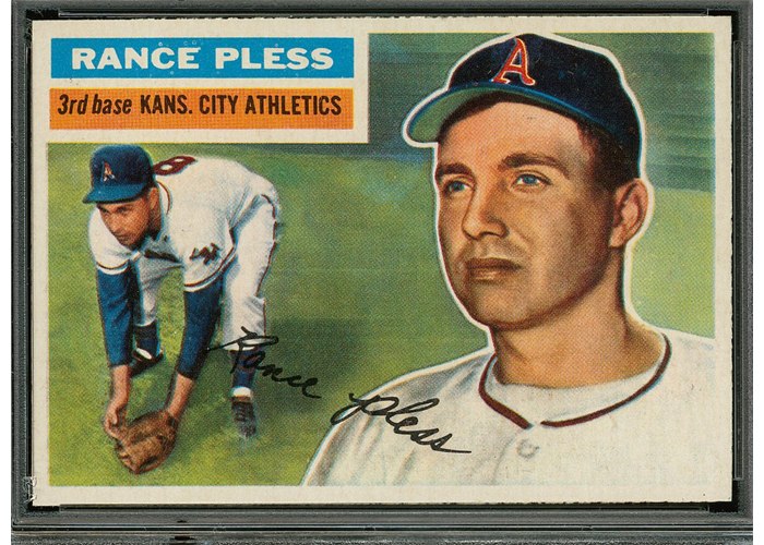 1956 Topps #339 Rance Pless, Kansas City Athletics (front)