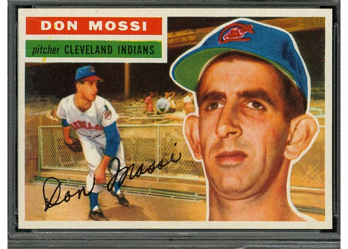 1956 Topps #39 Don Mossi, Cleveland Indians (front)